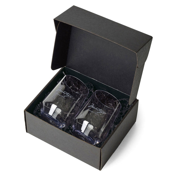 Gemline Clear Soiree Stemless Wine Gift Set