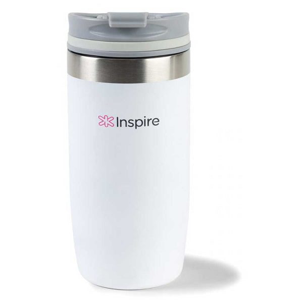 Gemline Matte White Brynn Double Wall Stainless 16 oz. Tumbler