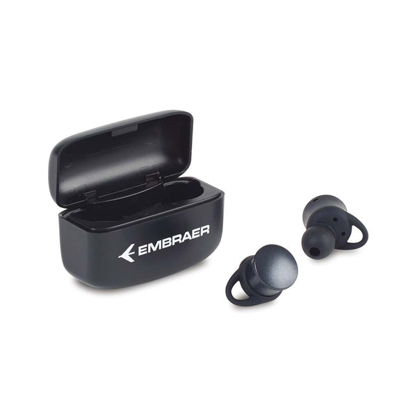 Gemline Black Orbit TWS Earbud with Wireless Charging Case