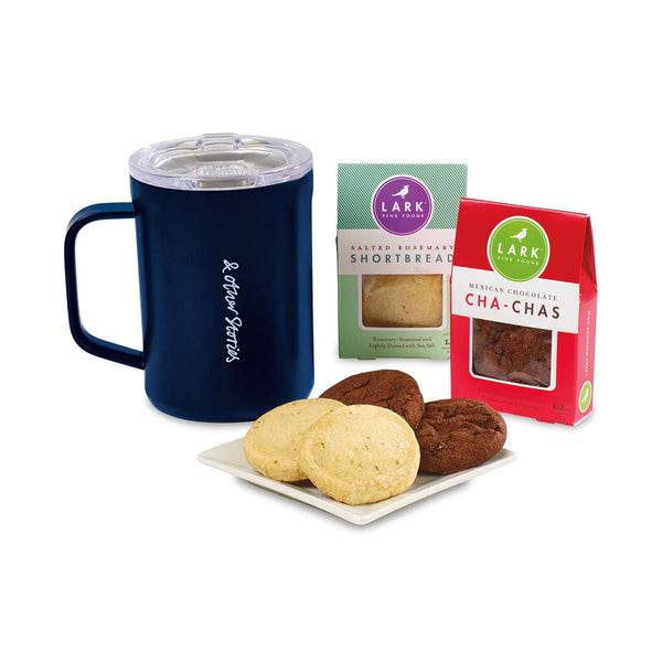 Corkcicle Gloss Navy Sip & Indulge Cookie Gift Set