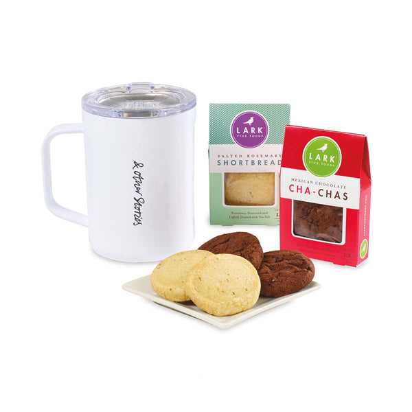 Corkcicle White Sip & Indulge Cookie Gift Set