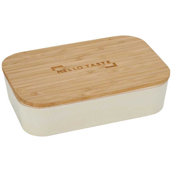 Leed’s Beige Bamboo Fiber Lunch Box with Cutting Board Lid