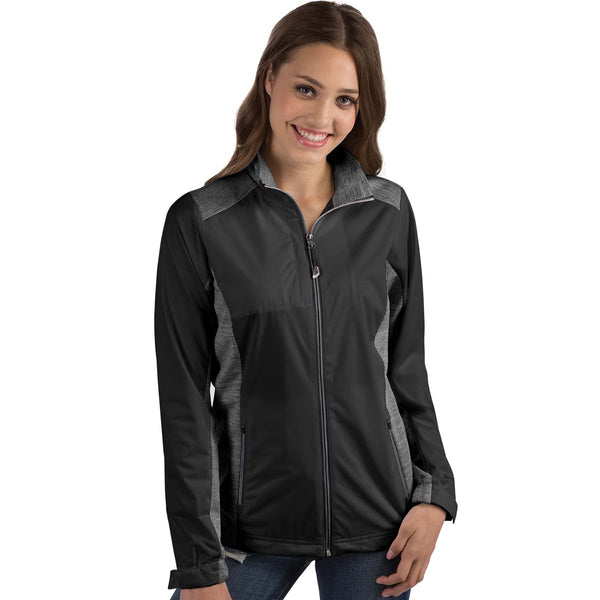 Antigua Women’s Black/Black Heather Revolve Full Zip