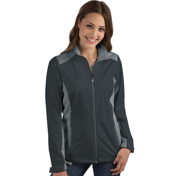 Antigua Women’s Charcoal/Charcoal Heather Revolve Full Zip