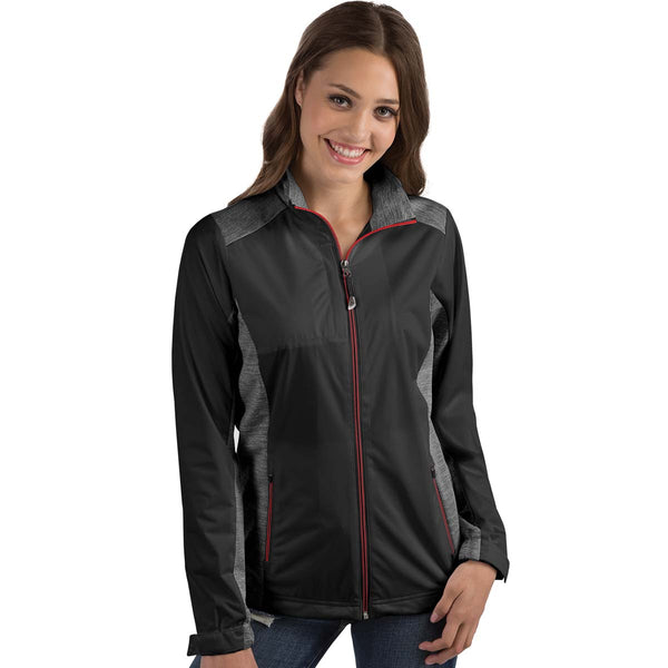 Antigua Women’s Black/Dark Red Revolve Full Zip