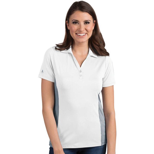 Antigua Women’s White/Steel Venture Polo