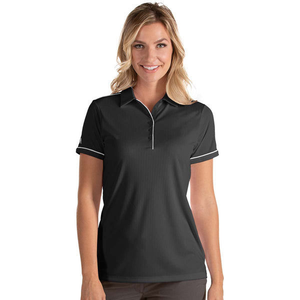 Antigua Women’s Black/White Salute Polo