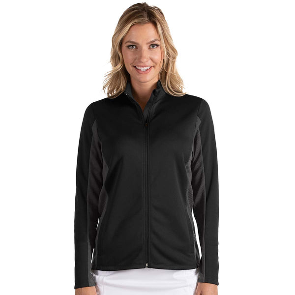 Antigua Women’s Black/Smoke Passage Full Zip