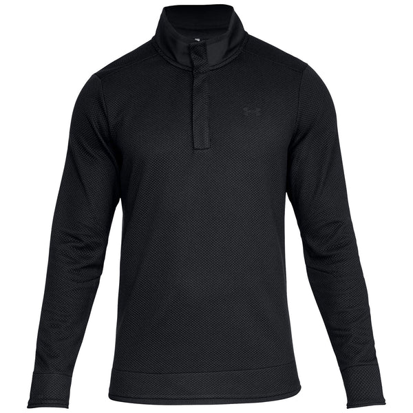 Under Armour Men’s Black Sweaterfleece Snap Mock Neck