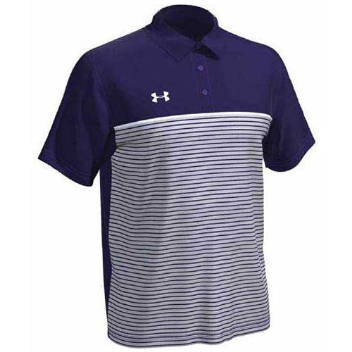 Under Armour Men’s Purple Stripe Mix-Up Polo