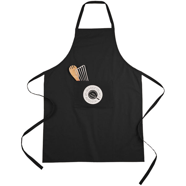 Leed’s Black 100% Cotton Full Length Apron