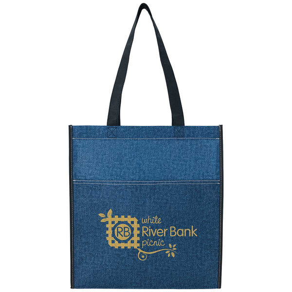 BIC Royal Denim Print Non-Woven Tote