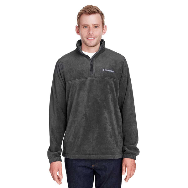 Columbia Men’s Charcoal Heather Steens Mountain Half-Zip Fleece Jacket