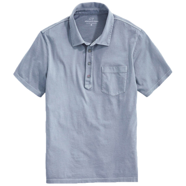 Vineyard Vines Men’s Monument Grey Sun-Faded Island Polo