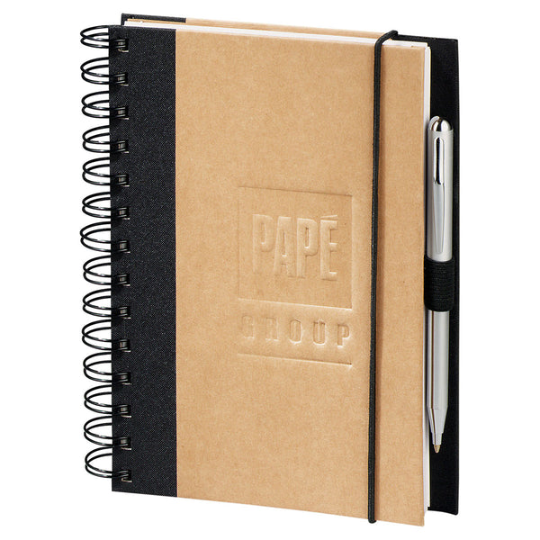 JournalBooks Black Evolution Recycled Notebook (pen not included)