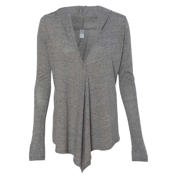 Alternative Apparel Women’s Eco Grey Jersey Hooded Warm-Up Wrap