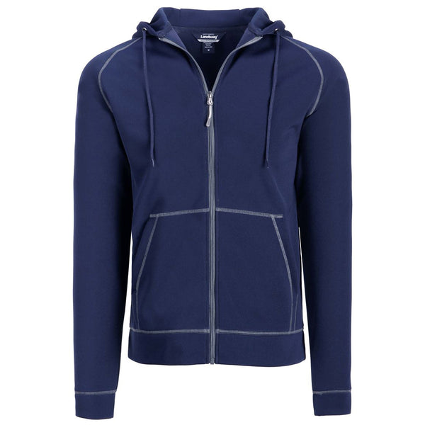 Landway Men’s Navy Competition Hooded Tech Full-Zip Sweatshirt