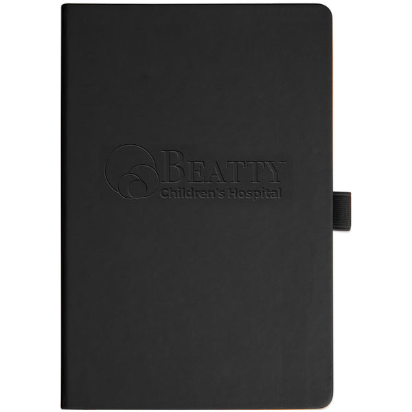 JournalBook Black Nova Soft Deboss Plus Bound Notebook