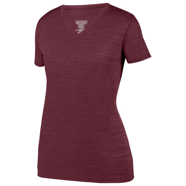 Augusta Sportswear Women’s Maroon Shadow Tonal Heather Short-Sleeve Training T-Shirt