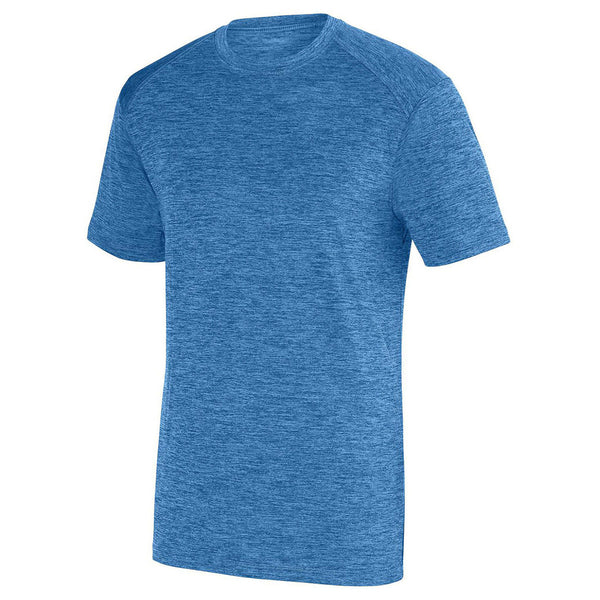 Augusta Sportswear Men’s Columbia Blue Intensify Black Heather Short-Sleeve Training T-Shirt