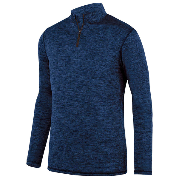 Augusta Sportswear Men’s Navy Intensify Black Heather Quarter-Zip Pullover