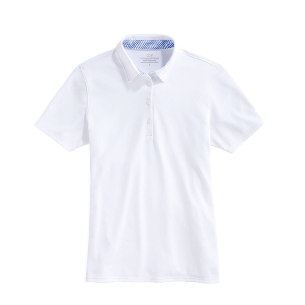 Vineyard Vines Women’s White Short Sleeve Pique Polo