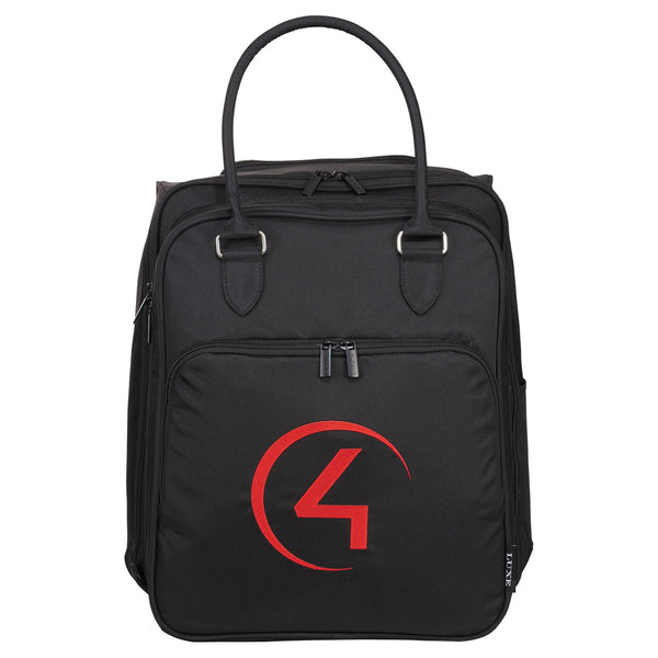 Luxe Black 2-in-1 Wheeled Travel Tote