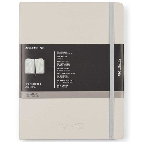 Moleskine Pearl Grey Hard Cover Ruled X-Large Professional Notebook