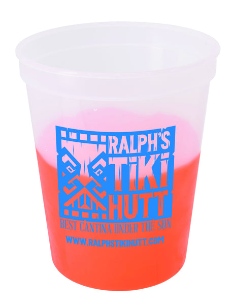 Good Value Clear to Orange Color Changing Stadium Cup – 16 oz