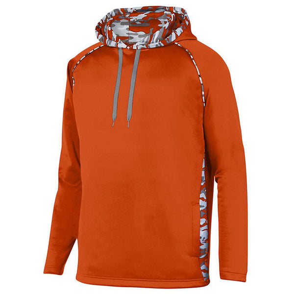 Augusta Sportswear Men’s Orange/Orange Mod Camo Hooded Pullover Sweatshirt