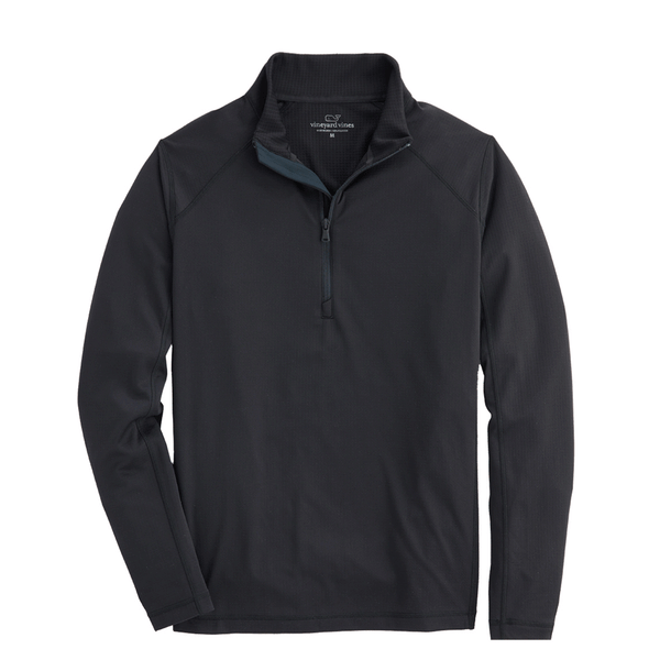 Vineyard Vines Men’s Jet Black Sankaty Half Zip