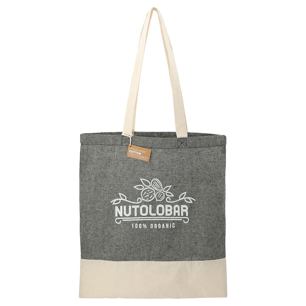 Leed’s Black Split Recycled 5oz Cotton Twill Convention Tote