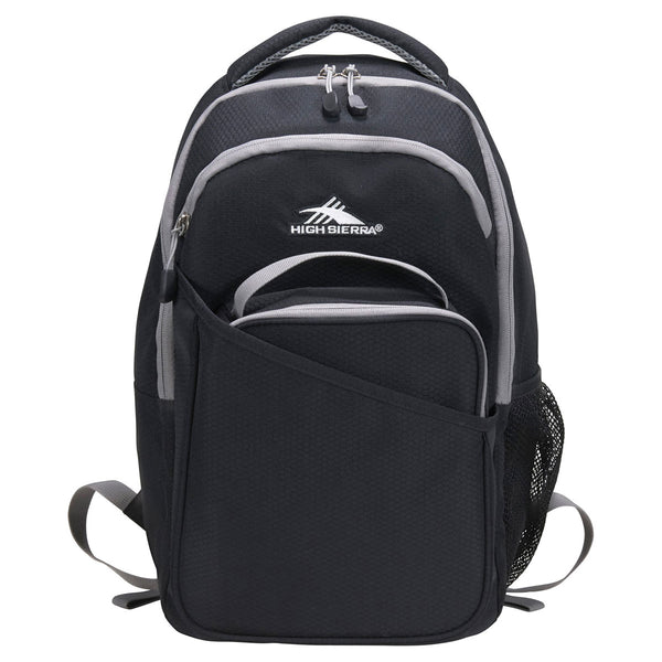 High Sierra Black 15″ Computer Backpack w/ Lunch Cooler