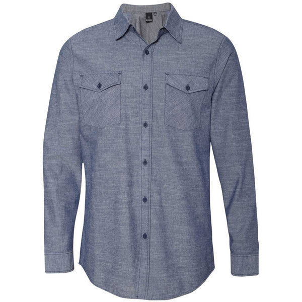 Burnside Men’s Light Denim Chambray Long Sleeve Shirt