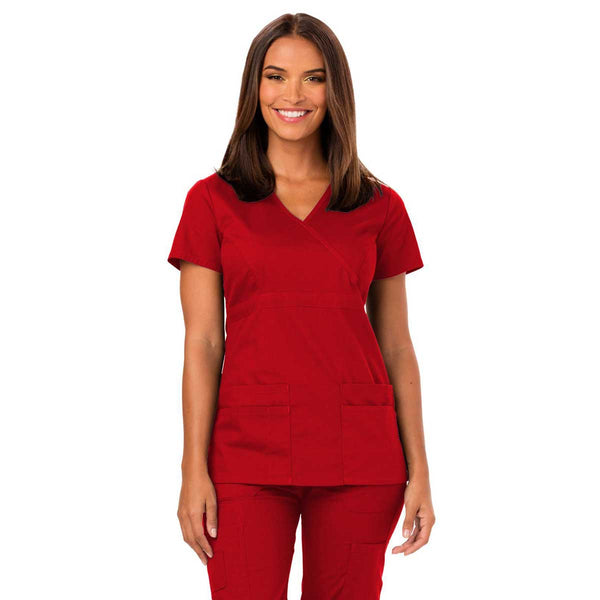 Dickies Women’s Red EDS Signature Mock Wrap Top