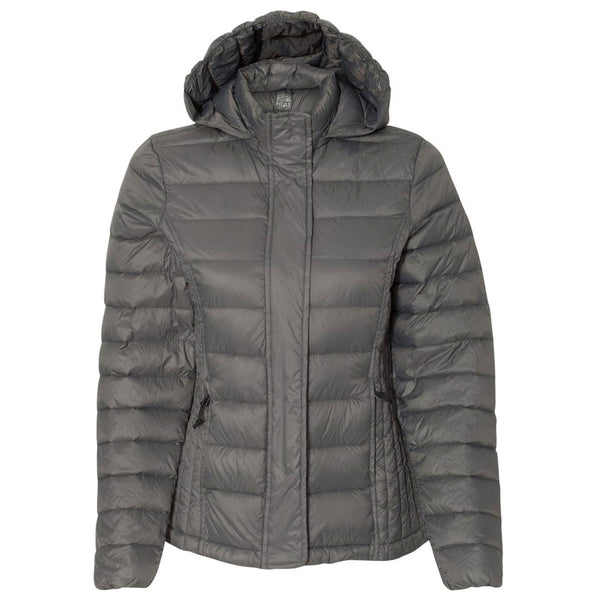 Weatherproof Women’s Dark Pewter 32 Degrees Hooded Packable Down Jacket