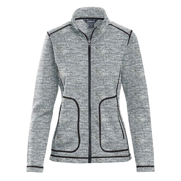 Landway Women’s Heather Grey Summit Textured Knit Jacket