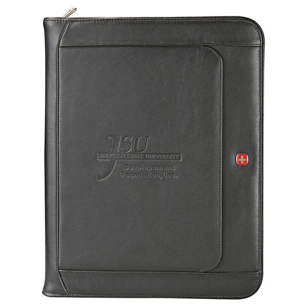 Wenger Black Executive Leather Zippered Padfolio