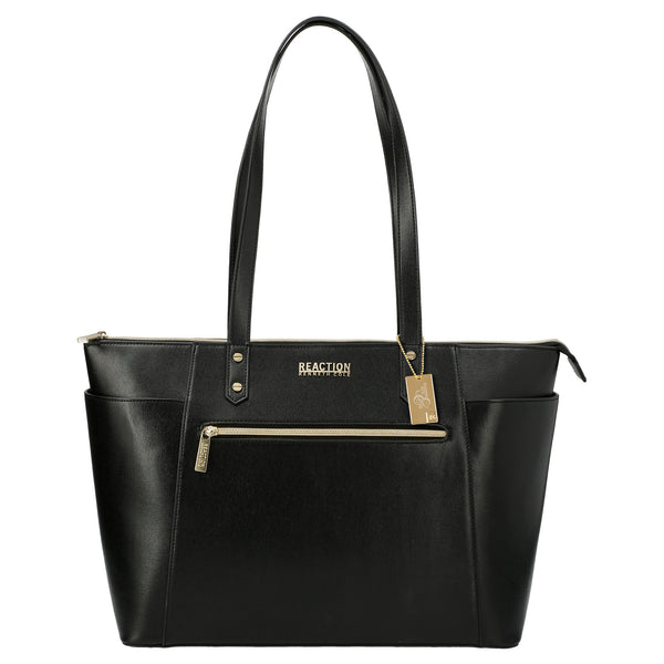 Kenneth Cole Black 15″ Computer Saffiano Tote