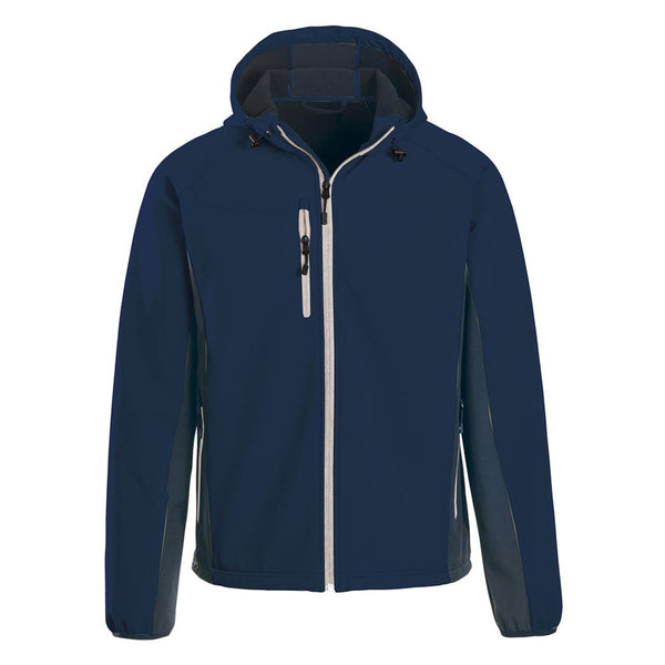 Landway Men’s Navy/White Mckinley Hooded Soft-Shell Jacket