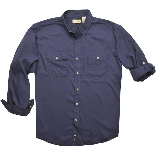 Backpacker Men’s Navy Expedition Travel Long-Sleeve Shirt