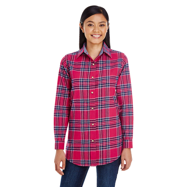 Backpacker Women’s Blue Stuart Yarn-Dyed Flannel Shirt