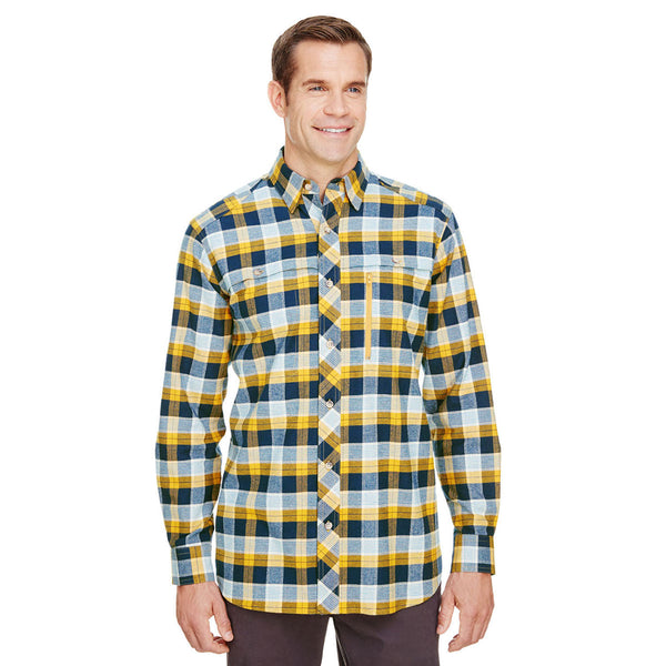 Backpacker Men’s Gold Navy Stretch Flannel Shirt