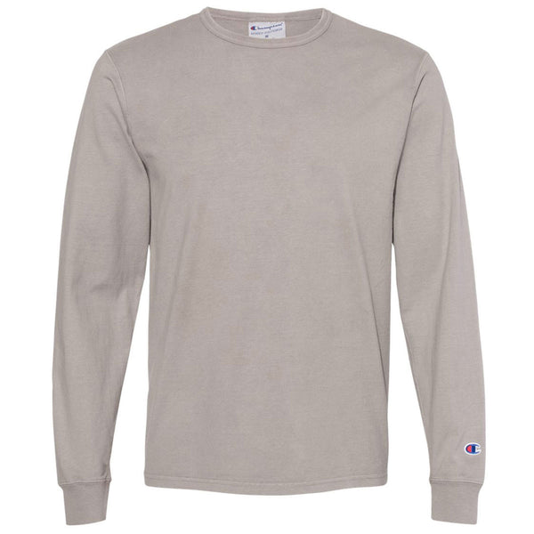 Champion Men’s Concrete Garment Dyed Long Sleeve T-Shirt