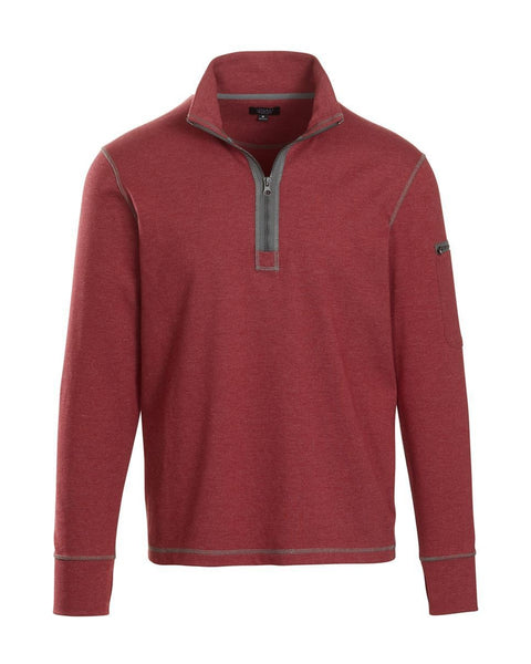 Landway Men’s Red Mason Vintage Quarter-Zip Pullover