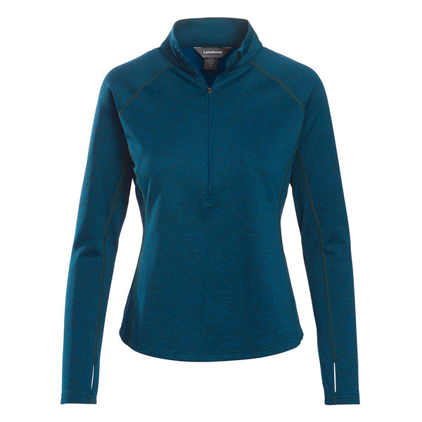 Landway Women’s Heather Blue Alpha Heathered 1/4-Zip Pullover