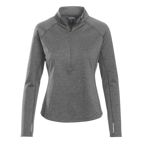 Landway Women’s Heather Grey Alpha Heathered 1/4-Zip Pullover