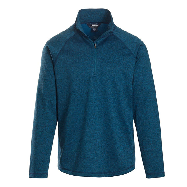 Landway Men’s Heather Blue Alpha Heathered 1/4-Zip Pullover