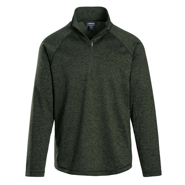 Landway Men’s Heather Moss Alpha Heathered 1/4-Zip Pullover