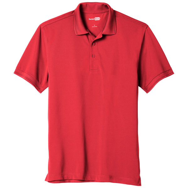 CornerStone Men’s Red Industrial Snag-Proof Pique Polo